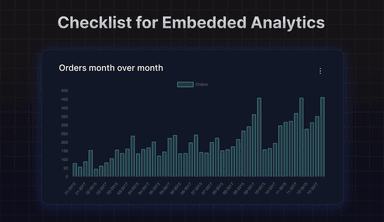 The Essential Checklist for Embedded Analytics